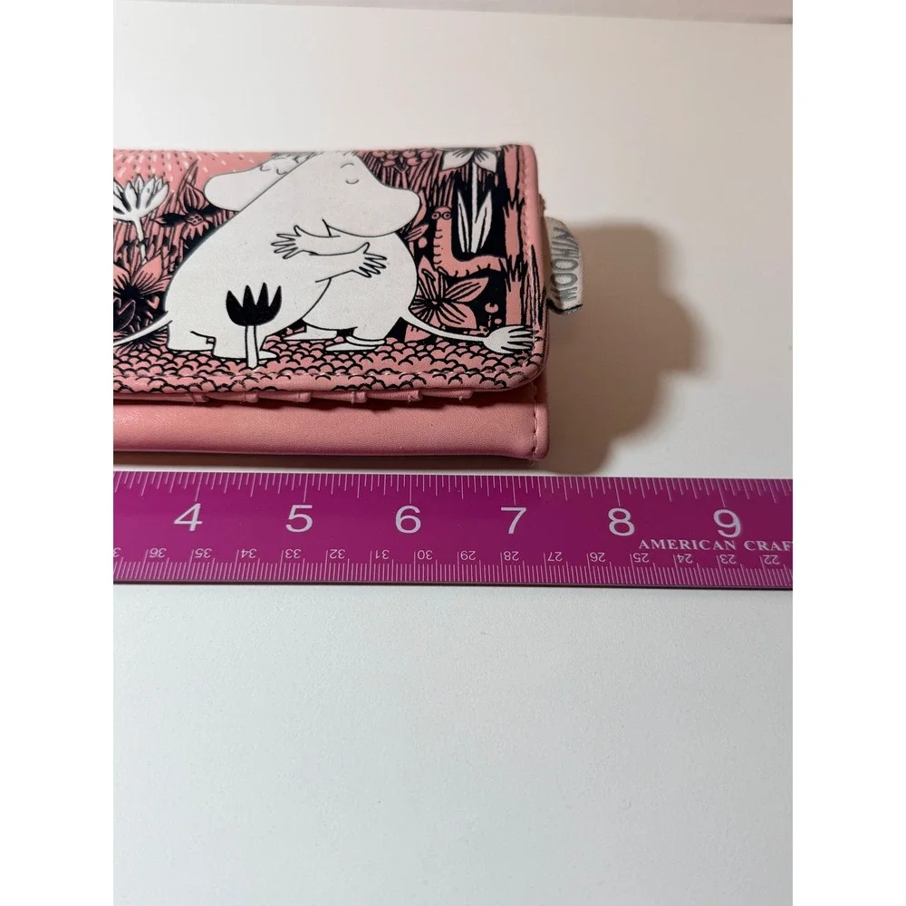 Disaster Designs Moomin Wallet Sz OS Pink Floral Hug Long Bifold Whimsical